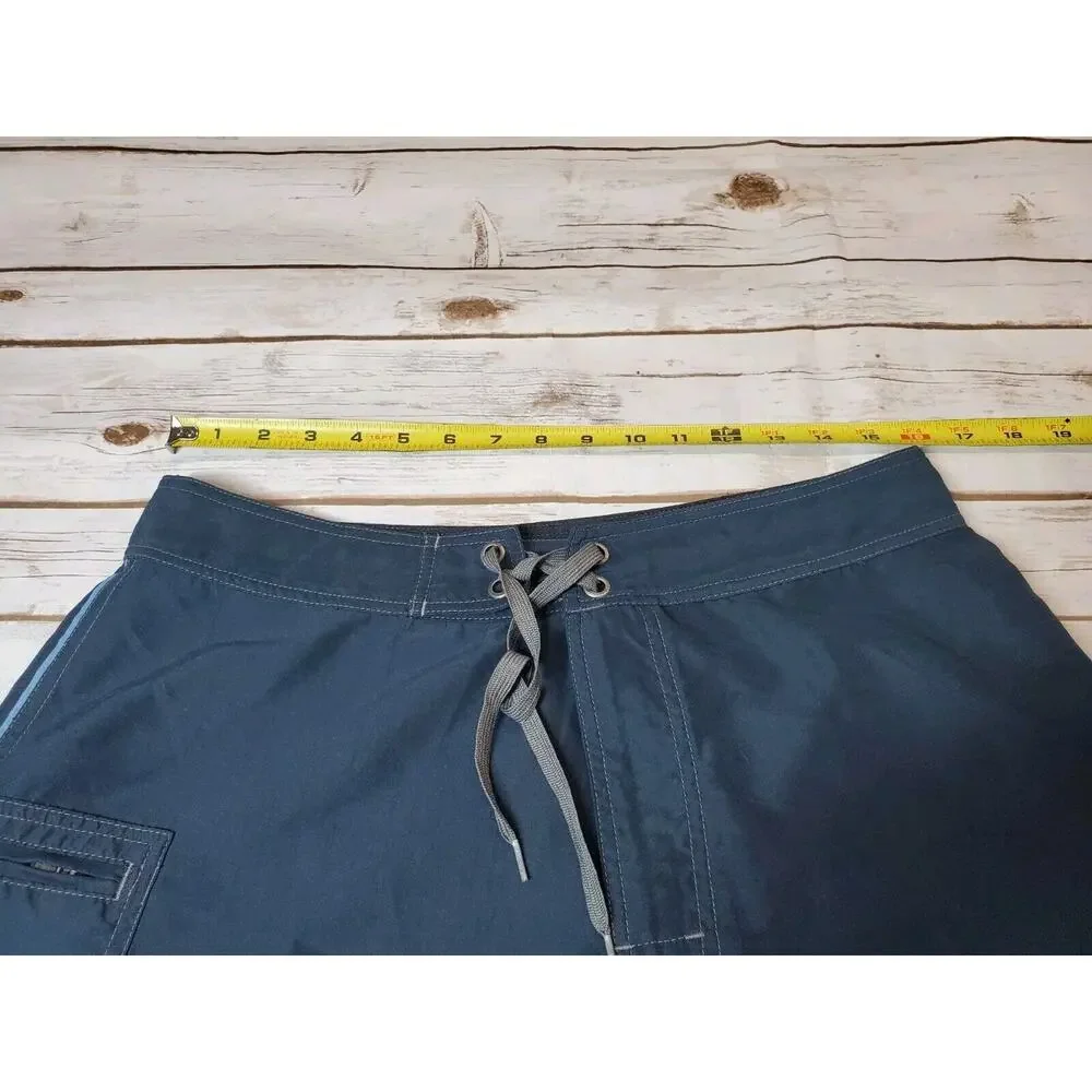 Patagonia Swim Trunks Mens‎ 34 Blue Board Shorts Pocket Surfing Swimwear